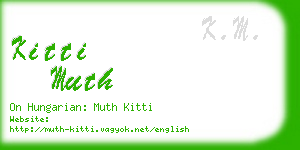 kitti muth business card